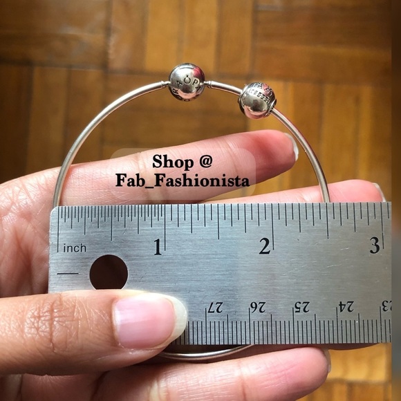 Pandora sterling silver essence bracelet & charm - Picture 6 of 7